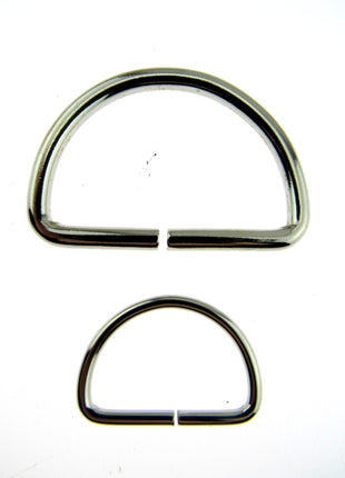 D Rings Metal Loops Buckles Gold & Silver Webbing Bag Straps 12mm / 19mm / 25mm - ThreadandTrimmings