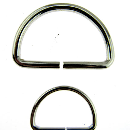 D Rings Metal Loops Buckles Gold & Silver Webbing Bag Straps 12mm / 19mm / 25mm - ThreadandTrimmings