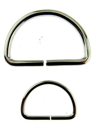 D Rings Metal Loops Buckles Gold & Silver Webbing Bag Straps 12mm / 19mm / 25mm - ThreadandTrimmings