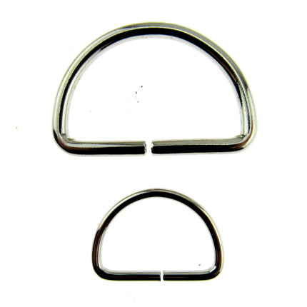 D Rings Metal Loops Buckles Gold & Silver Webbing Bag Straps 12mm / 19mm / 25mm - ThreadandTrimmings