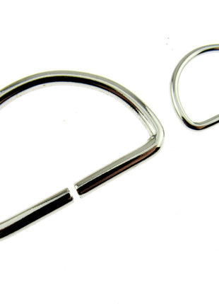 D Rings Metal Loops Buckles Gold & Silver Webbing Bag Straps 12mm / 19mm / 25mm - ThreadandTrimmings