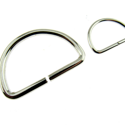D Rings Metal Loops Buckles Gold & Silver Webbing Bag Straps 12mm / 19mm / 25mm - ThreadandTrimmings
