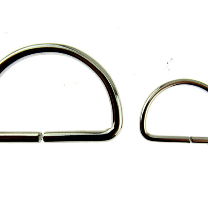 D Rings Metal Loops Buckles Gold & Silver Webbing Bag Straps 12mm / 19mm / 25mm - ThreadandTrimmings
