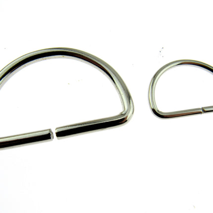 D Rings Metal Loops Buckles Gold & Silver Webbing Bag Straps 12mm / 19mm / 25mm - ThreadandTrimmings