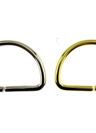 D Rings Metal Loops Buckles Gold & Silver Webbing Bag Straps 12mm / 19mm / 25mm - ThreadandTrimmings