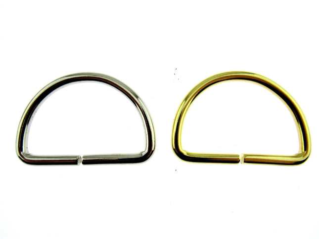 D Rings Metal Loops Buckles Gold & Silver Webbing Bag Straps 12mm / 19mm / 25mm - ThreadandTrimmings