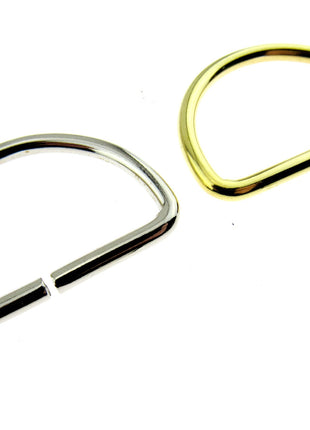 D Rings Metal Loops Buckles Gold & Silver Webbing Bag Straps 12mm / 19mm / 25mm - ThreadandTrimmings
