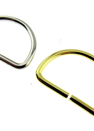 D Rings Metal Loops Buckles Gold & Silver Webbing Bag Straps 12mm / 19mm / 25mm - ThreadandTrimmings