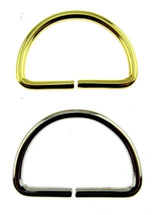 D Rings Metal Loops Buckles Gold & Silver Webbing Bag Straps 12mm / 19mm / 25mm - ThreadandTrimmings