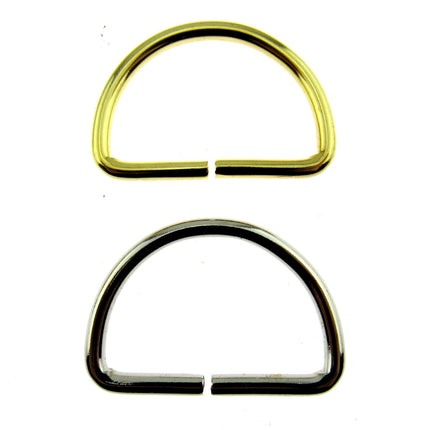D Rings Metal Loops Buckles Gold & Silver Webbing Bag Straps 12mm / 19mm / 25mm - ThreadandTrimmings