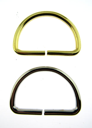 D Rings Metal Loops Buckles Gold & Silver Webbing Bag Straps 12mm / 19mm / 25mm - ThreadandTrimmings