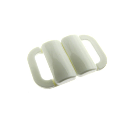 Bikini Clips Bra Fasteners Two Bar Rectangle Shape - 10mm - Black or White - ThreadandTrimmings