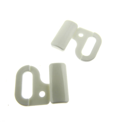 Bikini Clips Bra Fasteners Two Bar Rectangle Shape - 10mm - Black or White - ThreadandTrimmings