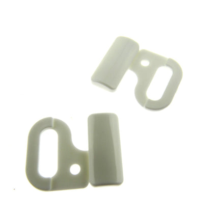 Bikini Clips Bra Fasteners Two Bar Rectangle Shape - 10mm - Black or White - ThreadandTrimmings