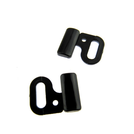Bikini Clips Bra Fasteners Two Bar Rectangle Shape - 10mm - Black or White - ThreadandTrimmings
