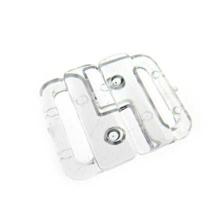 Clear Bikini Clips Bra Fasteners Crystal Two Bars Fasteners - 13mm / 19mm - ThreadandTrimmings