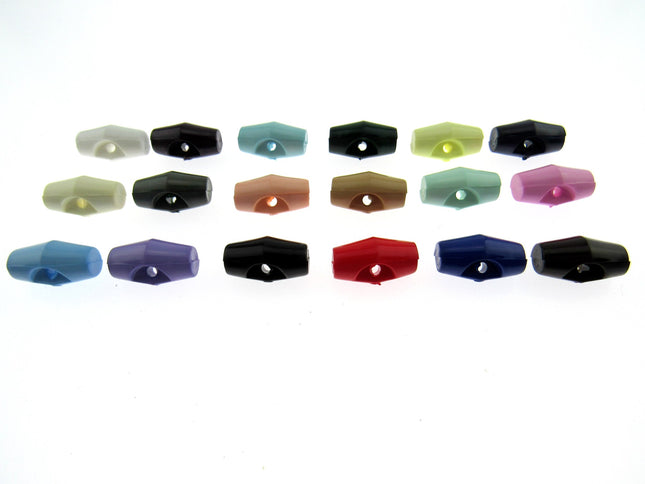 Bright Baby Toggle Buttons Plastic 19mm Choice of Colour & Quantity CT1 - ThreadandTrimmings