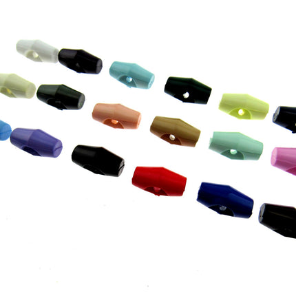 Baby Toggle Buttons Plastic 19mm 10pcs Choose From 18 Colours 19mm CT1 - ThreadandTrimmings