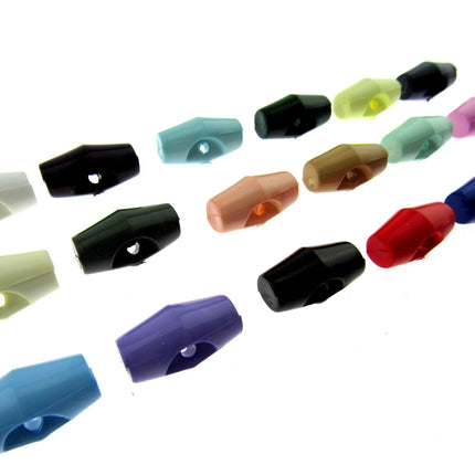 Baby Toggle Buttons Plastic 19mm 10pcs Choose From 18 Colours 19mm CT1 - ThreadandTrimmings