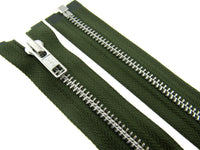 YKK Metal Open End Zips - For Jackets & Bags  - 36" (91cm) Long Zips #5 Weight