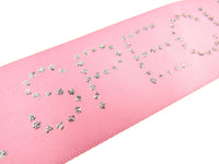 Pink Satin Ribbon with "Special Girl" Message in Daimante Print - 1m Length 40mm