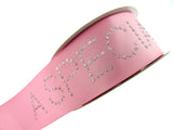 Pink Satin Ribbon with "Special Girl" Message in Daimante Print - 1m Length 40mm