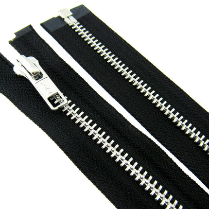 YKK Metal Open End Zips Long Jackets & Bags Zips 36" 91cm Long Zips #5 Weight - ThreadandTrimmings