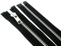 YKK Metal Open End Zips - For Jackets & Bags  - 36" (91cm) Long Zips #5 Weight