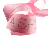 Pink Satin Ribbon with "Special Girl" Message in Daimante Print - 1m Length 40mm