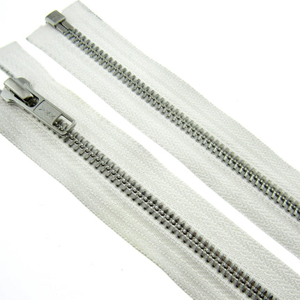 YKK Metal Open End Zips Long Jackets & Bags Zips 36" 91cm Long Zips #5 Weight - ThreadandTrimmings