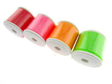 Polyester Sewing Thread Flo Red, Green, Orange, Pink - 4 x 100m Reels