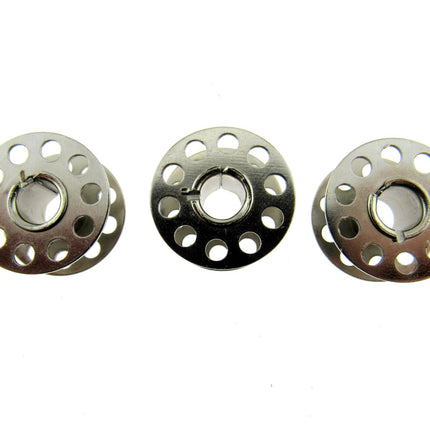 Metal Sewing Machine Bobbins - 3 x Bobbins -15K Universal Will Fit Most Machines - ThreadandTrimmings