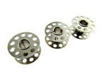 Three 15k bobbins on a white background