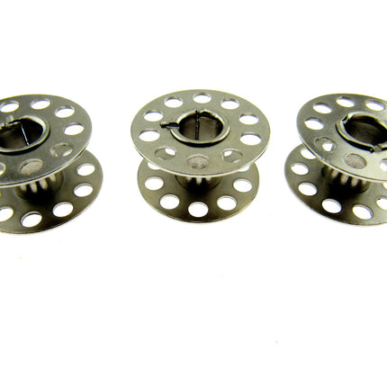 Metal Sewing Machine Bobbins - 3 x Bobbins -15K Universal Will Fit Most Machines - ThreadandTrimmings