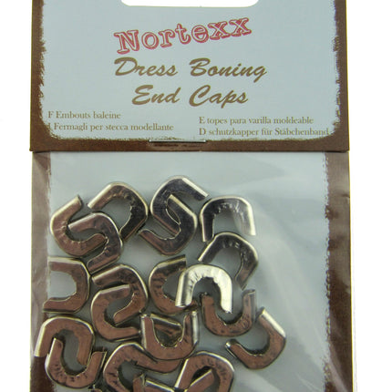 Metal Boning End Caps - 25 Pieces Per Pack - Size 10mm
