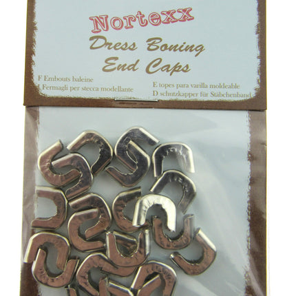 Metal Boning End Caps - 25 Pieces Per Pack - Size 10mm