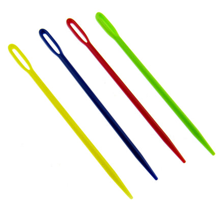 Plastic Yarn Darner Needles - 75mm Long - Large Eye - Yarn Darning Needles - ThreadandTrimmings