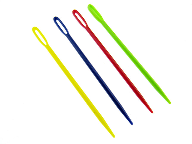 Plastic Yarn Darner Needles - 75mm Long - Large Eye - Yarn Darning Needles - ThreadandTrimmings