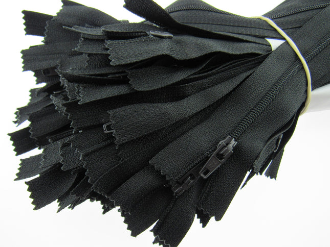 Nylon Closed End Zips 9" - 23cm / 26 Colours / Matching Zip Puller /Trebla Brand
