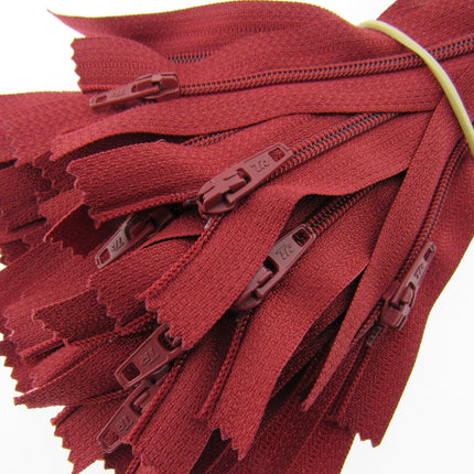 Nylon Closed End Zips 9" - 23cm / 26 Colours / Matching Zip Puller /Trebla Brand