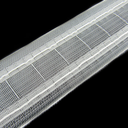 Net Curtain Pleat Tape Translucent Pencil Pleat 50mm 2 Inch Wide Voiles NT006 - ThreadandTrimmings