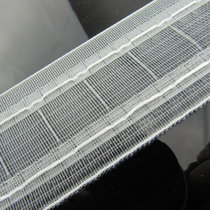 Net Curtain Pleat Tape Translucent Pencil Pleat 50mm 2 Inch Wide Voiles NT006 - ThreadandTrimmings