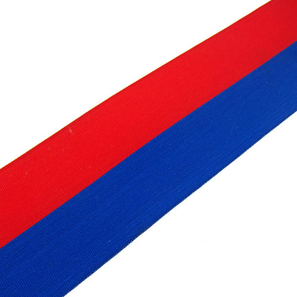 Red & Blue Stripe Ribbon Russian or Haiti Colours - Patriotic Ribbon - ThreadandTrimmings