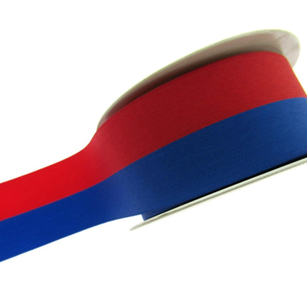 Red & Blue Stripe Ribbon Russian or Haiti Colours - Patriotic Ribbon - ThreadandTrimmings