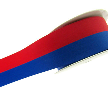 Red & Blue Stripe Ribbon Russian or Haiti Colours - Patriotic Ribbon - ThreadandTrimmings