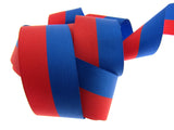 Red & Blue Stripe Ribbon Russian or Haiti Colours - Patriotic Ribbon