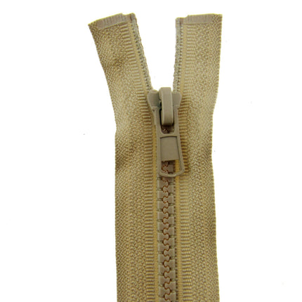 Beige Plastic Vislon Open End Zip - 26" - 5mm Wide Teeth