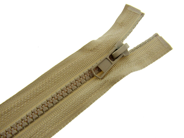 Beige Plastic Vislon Open End Zip - 26" - 5mm Wide Teeth
