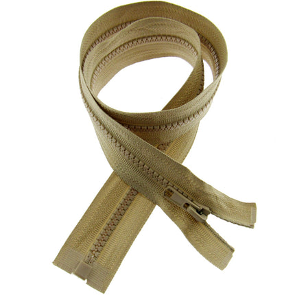 Beige Plastic Vislon Open End Zip - 26" - 5mm Wide Teeth