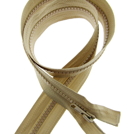 Beige Plastic Vislon Open End Zip - 26" - 5mm Wide Teeth